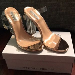 clear strap sandals